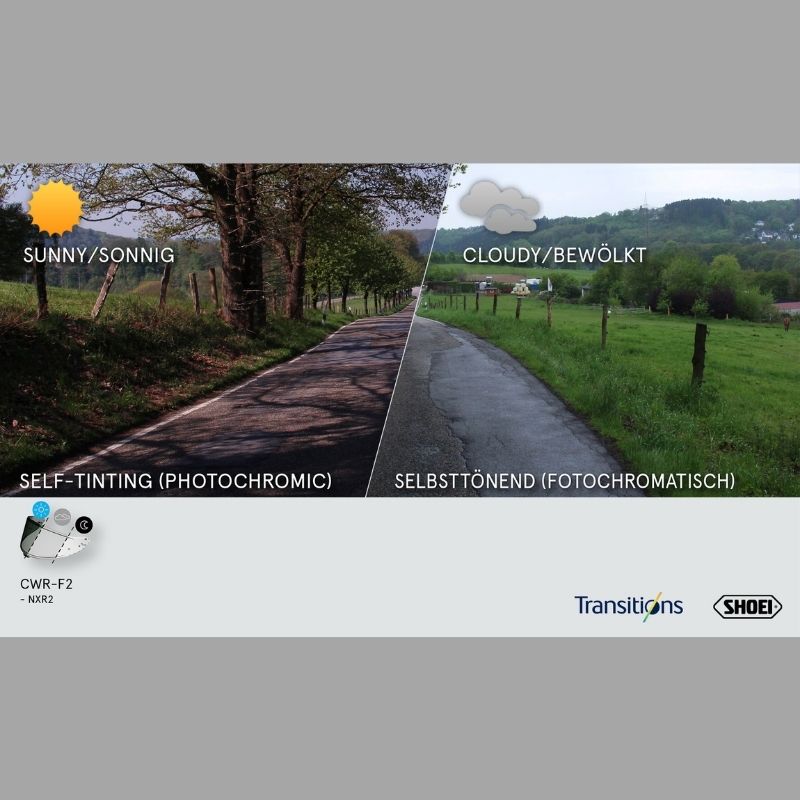 Shoei CWR-F2PN Photochromic Visier (NXR 2, X-SPR Pro)
